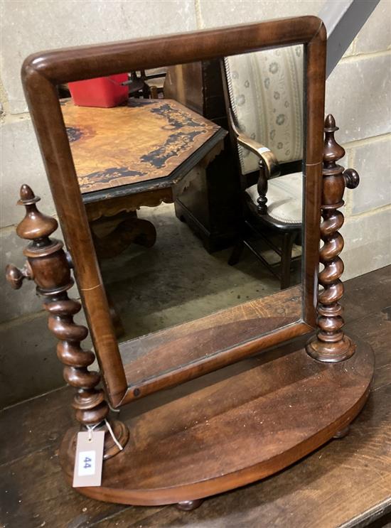 A Victorian mahogany toilet mirror, 52 x 58cm